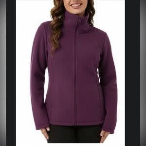 Victory Outfitters NWOT purple Fleece Jacket zip pockets medium cozy athletic